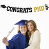 Congrats PHD Banner, Phinished, Master Doctor Degree Graduate, Class of