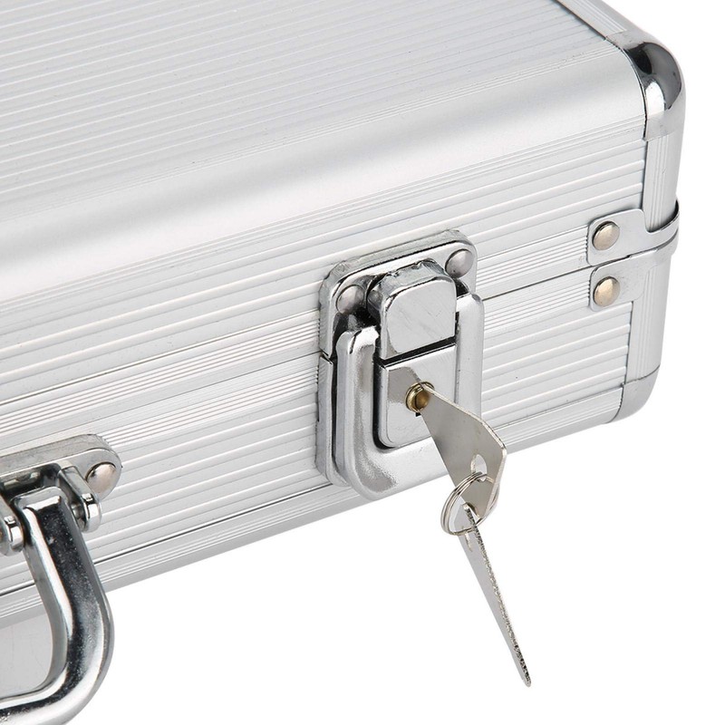 DAUERHAFT Watch Storage Box, 24 Grids Aluminum Alloy Suitcase Watch