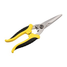 Lotnery Scissors Heavy Duty, High Carbon Stainless Steel Shears with Fine Serrated Blades, Cardboard Cutter Easy to Cut Cable Notches,Non-Slip Comfort Handle, Cuts Wire, for Household Pruning, Office