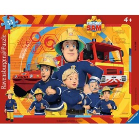 Ravensburger Ravensburger Kinderpuzzle - 06114 Sam, der Feuerwehrmann - Rahmenpuzzle für Kinder ab 4 Jahren, mit 33 Teilen