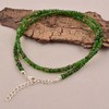 Natural Russian Chrome Diopside Faceted Rondelle Beaded Necklace Gemstone Jewelry,