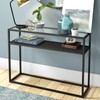 Nellie 42'' Wide Rectangular Console Table with Metal Mesh Shelf