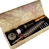 GC QUILL Antique Quill Pen Unique Half-Patterned Feather Pen Set