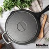 Mueller Pre-Seasoned Heavy-Duty Healthy Cast Iron Skillet 10-inch, Cast Iron
