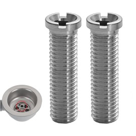 2 x Hollow Screw Sink M12 x 45 mm Hollow Screw Stainless Steel 304 Stainless Steel Drain Strainer Screw Sink Screws Strainer Basket Sink Stainless Steel for Kitchen Sinks Strainer Basket Sink