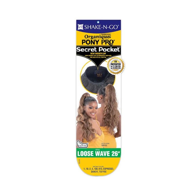 Shake-N-Go Organique Pony Pro Secret Pocket Ponytail - Loose Wave