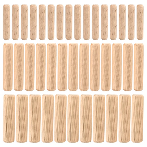 90 Pcs Wooden Dowels Assorted, M6 M8 M10 Wood Plugs