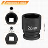 sourcing map 6 Point Impact Socket 26mm Metric Socket 1/2"