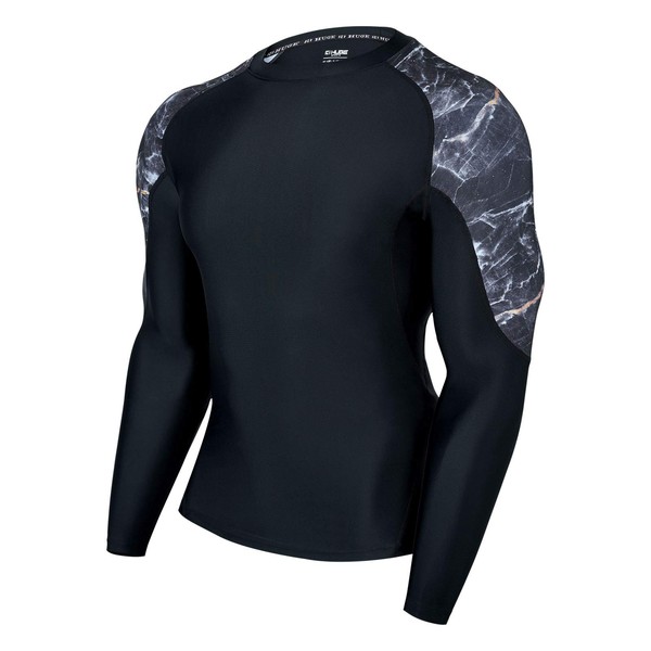 ADOREISM Men's Compression Rash Guards Long Sleeve Quick Dry Baselayer