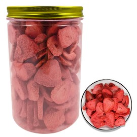 Freeze dried strawberry slices, sweet and sour, delicious, healthy and nutritious, enjoy the deliciousness and nutrition of fresh strawberries anytime, anywhere, 100% natural freeze-dried snacks (Strawberry Slices 7 oz/200g))