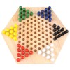 Chinese Checkers Set With Multiple Chess Pieces Wooden Board Interactive
