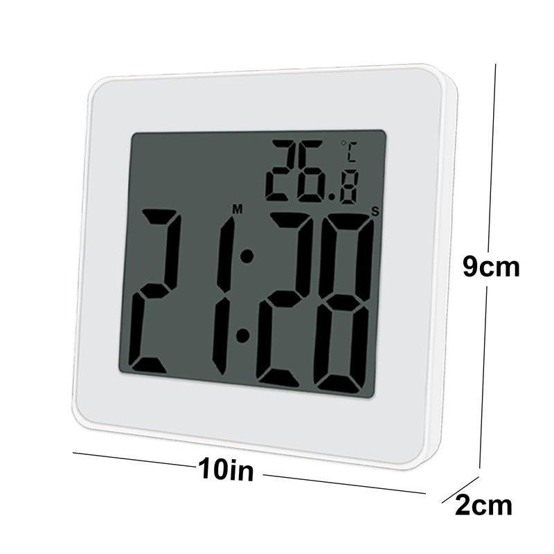 CENTOLLA Large LCD Display Shower Clock with Timer, Shower Clock