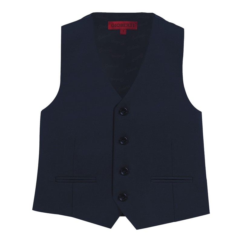 2 Piece Kids Boys Navy Vest and Pants Formal Set,