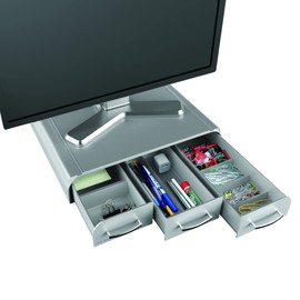 Mind Reader PC, Laptop, IMAC Monitor Stand and Desk Organizer, Silver