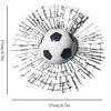 3D Prank Tricky Broken Glass Sticker, Car Styling Baseball Stereo