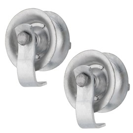 SPARKWHIZ Sliding Gate Rollers for 1 5/8" Pipe Track, 5" Steel Pipe Track Roller, Galvanized Rolling Gate Hardware Kit