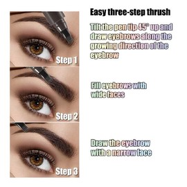 DDISH 방수 눈썹 펜 블레이딩 눈썹 펜슬 4 분할 자연 눈썹 메이크업 5 가지 색상 [01LIGHT BROWN] Waterproof Eyebrow Pen Blading Eyebrow Pencil 4-Section Natural Eyebrow Makeup 5 Colors [01 LIGHT BROWN]