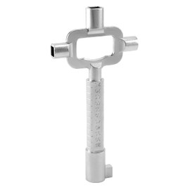QWORK® Kurz Universal Construction Key, Architect Key, Construction Site Key with Cylinder Gauge, Control Cabinet Key, Zinc Alloy