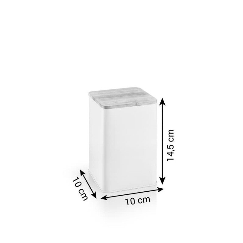 Tescoma 900839 Food Tin Metal Container with Bamboo Lid 10