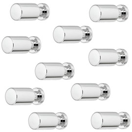 Gedotec Furniture Handle Brass Cupboard Knob Chrome Furniture Knob for Drawers - H10334 | Door Knob Diameter 12 mm | Modern Dresser Knob Round | 1 Piece - Design Knob Vintage with Screws