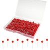 600 Pcs Map Tacks Push Pins 1/6 Inch Red Marking