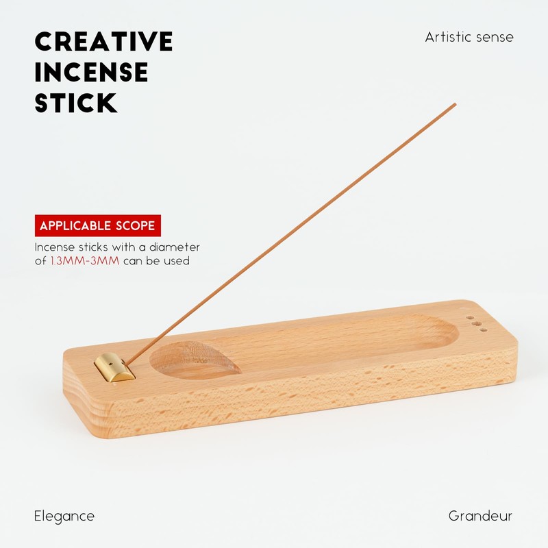 Incense Holder for Burning Palo Santo & Sage Sticks (Standard,
