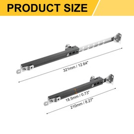 uxcell 1Pcs 13 Inches Window Hinges, Stainless Steel Casement Window Stays, Adjustable Friction Stay Hinges Window Brace with Screws, Black