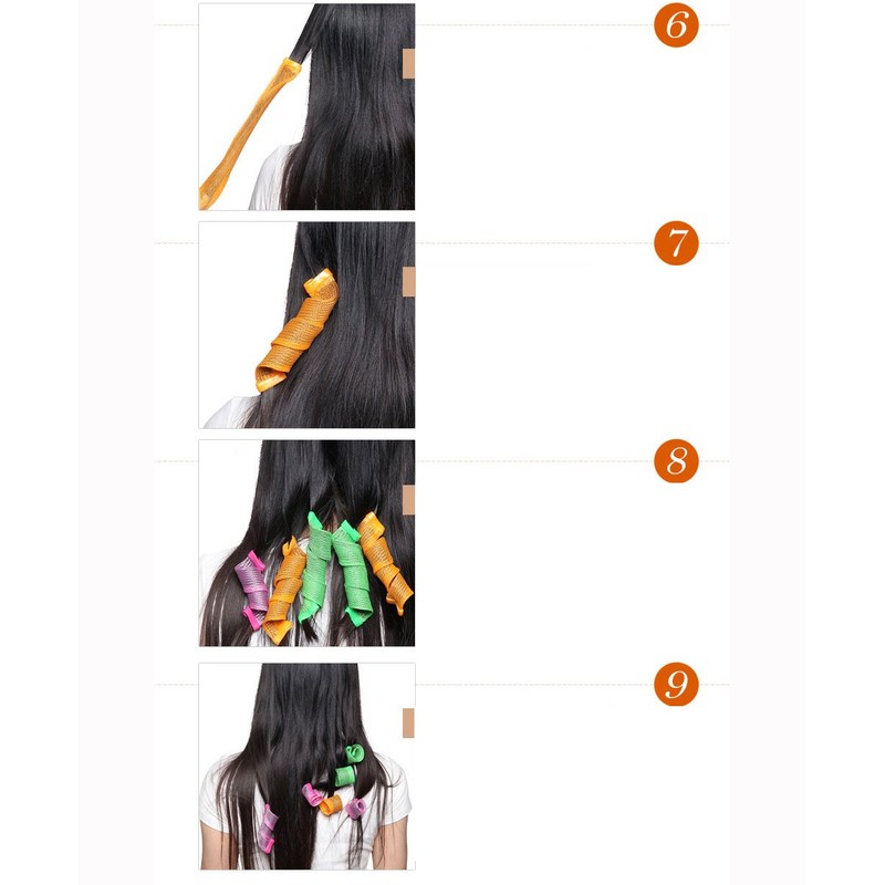 LZLRUN 40pcs Magic Curlers Long Hair Spiral Curl Formers Leverage