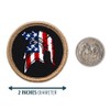 Patriotic Spartan Helmet Patrol Patch - 2" Diameter Round Embroidered