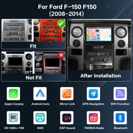Inefala 8-Core 4+64G Android 13 Car Stereo Upgrade Radio for Ford F-150 F150 2008-2014, 9'' HD Touch Screen with Wireless CarPlay & Android Auto, AHD Backup Camera, Mirror Link, GPS Navigation