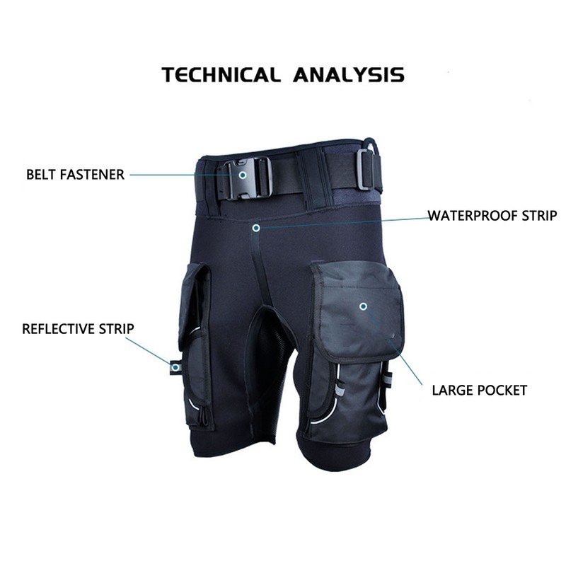 YONSUB Diving Tech Shorts with Pockets High Waist Keep Warm