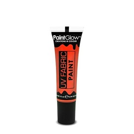 Smiffys UV Fabric Paint, Orange 10ml, Cosmetics and Disguises Fancy Dress, Adult Dress Up Cosmetics & Disguises.