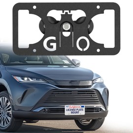 Heavy Duty Front License Plate Bracket Compatible with Toyota Venza 2021-2024, Anti-Theft No Drill Front Grille License Plate Holder Waterproof Car Plate Frame Accessories