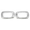 Pair Side LED Marker Light Covers Chrome Bezels Waterproof Heat
