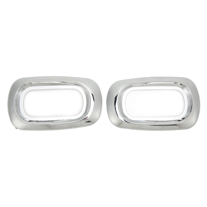Pair Side LED Marker Light Covers Chrome Bezels Waterproof Heat