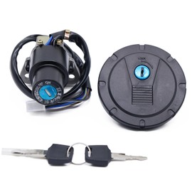 PROCNC Ignition Switch Gas Cap Seat Lock Keys Set for Fit for Kawasaki KLR650 1987-2007