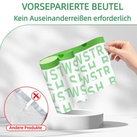 OKKEAI Bin Liners 15 L with Drawstring White Bin Bags Tear-Resistant Small Bin Bags Bathroom Cosmetic Bin Waste Bags Pack of 60