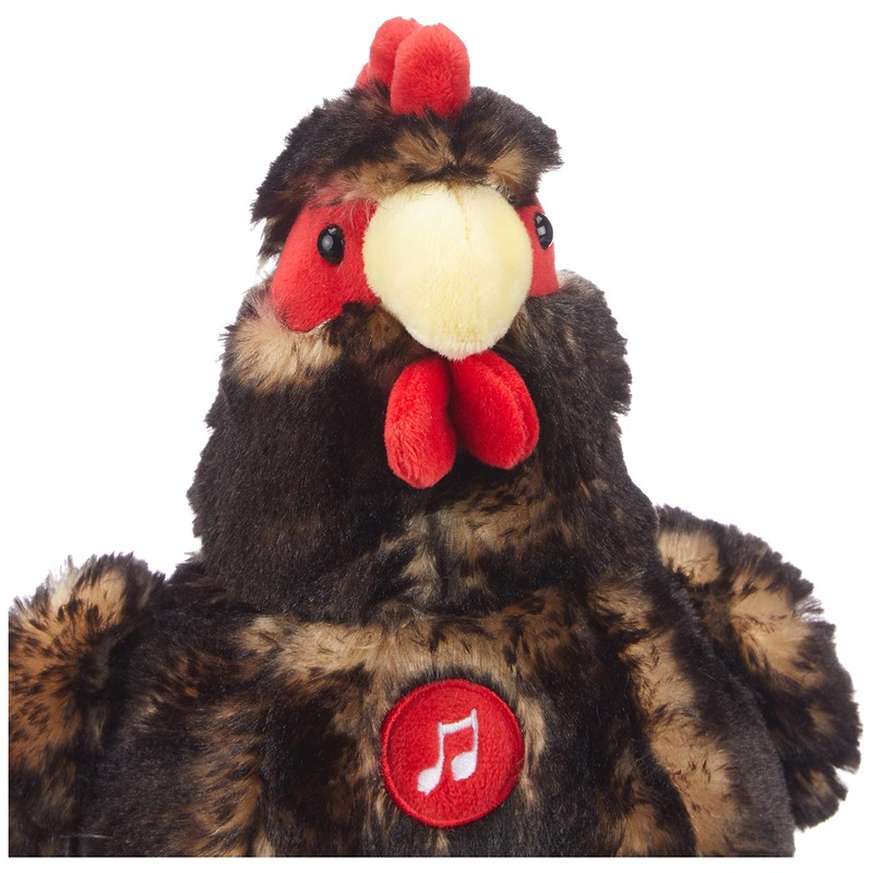Gipsy 070355 Chicken Soft Toy with Sound, Black, 22 cm