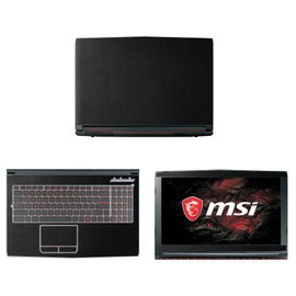Decalrus - Protective Decal for MSI GV62 (15.6" Screen) Laptop Black Texture Snake Pattern Skin case Cover wrap SNKmsiGV62_15Black