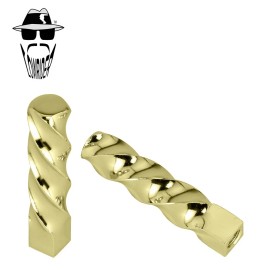 ORIGINAL LOWRIDER 26T SQUARE TWISTED BICYCLE GOLD PEGS FITS 3/8 AXLE.