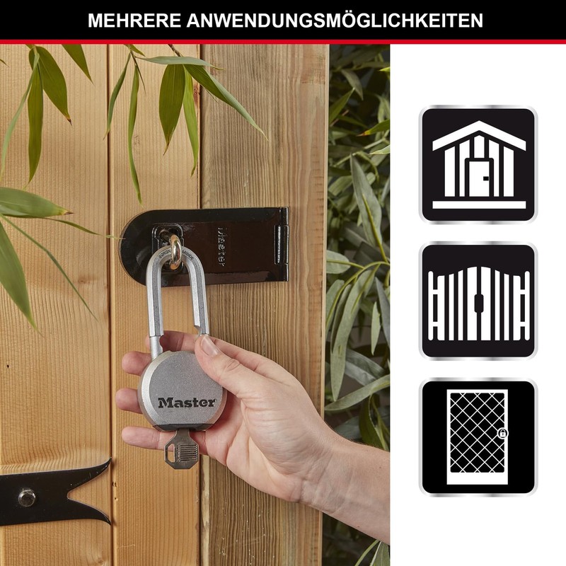 Excell high security outdoor round padlock, anti rust, long shackle,