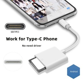 cablecc USB-C Type C USB 2.0 to Standard SD SDXC SDHC Card Reader Adapter Compatible with MacBook Laptop Tablet Phone