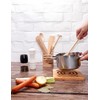 EVERYJOY Wooden Kitchen Utensils Set of 8 (Brown, Set 1)