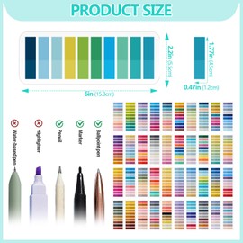 ReliThick 8000 Pcs Sticky Tabs for Books Transparent Sticky Notes Multi Colored Annotation Tabs Writable Page Markers Book Flags Strip for Annotating Reading Supplies Bookish Gift(Gradient Color)