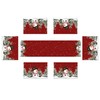 TQFZP Winter Christmas Table Runner and Place Mats Set of