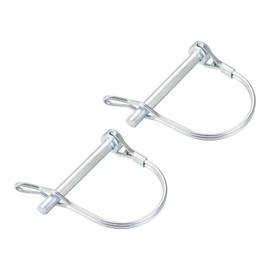 sourcing map 2Pcs 1/4" Dia Trailer Coupler Pin, 2" Long Coupler Pin Shaft Locking Pin, Round Pto Pin for Farm Trailers Wagons Lawn Hitches and Garden