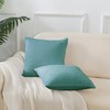 ROZTYLJ Set of 2 Square Striped Corduroy Cushion Covers, Soft