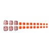Leopard Print Press on Toenails Orange Solid Color Fake Toenails