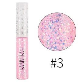 Handaiyan Iridescence Glitter Eyeliner, Liquid Glitter Eyeliner – Longwear Sparkle Liner & Eyeshadow Topper - Quick-Drying, Water-Based Formula – Buildable Shimmer Shades - Color: 03