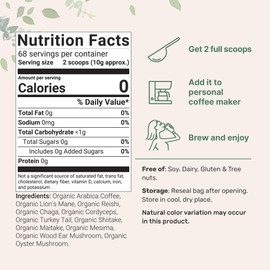 Micro Ingredients Organic 10 in 1 Ground Mushroom Coffee, 24 Ounce | Premium Arabica Coffee with Lion's Mane, Chaga, Reishi, & More | Smooth Medium Roast, Clean Energy, & Immune Support